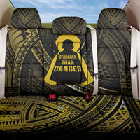 Polynesia Childhood Cancer Awareness Back Car Seat Cover You Are Stronger Than Cancer LT05 One Size Black - Polynesian Pride