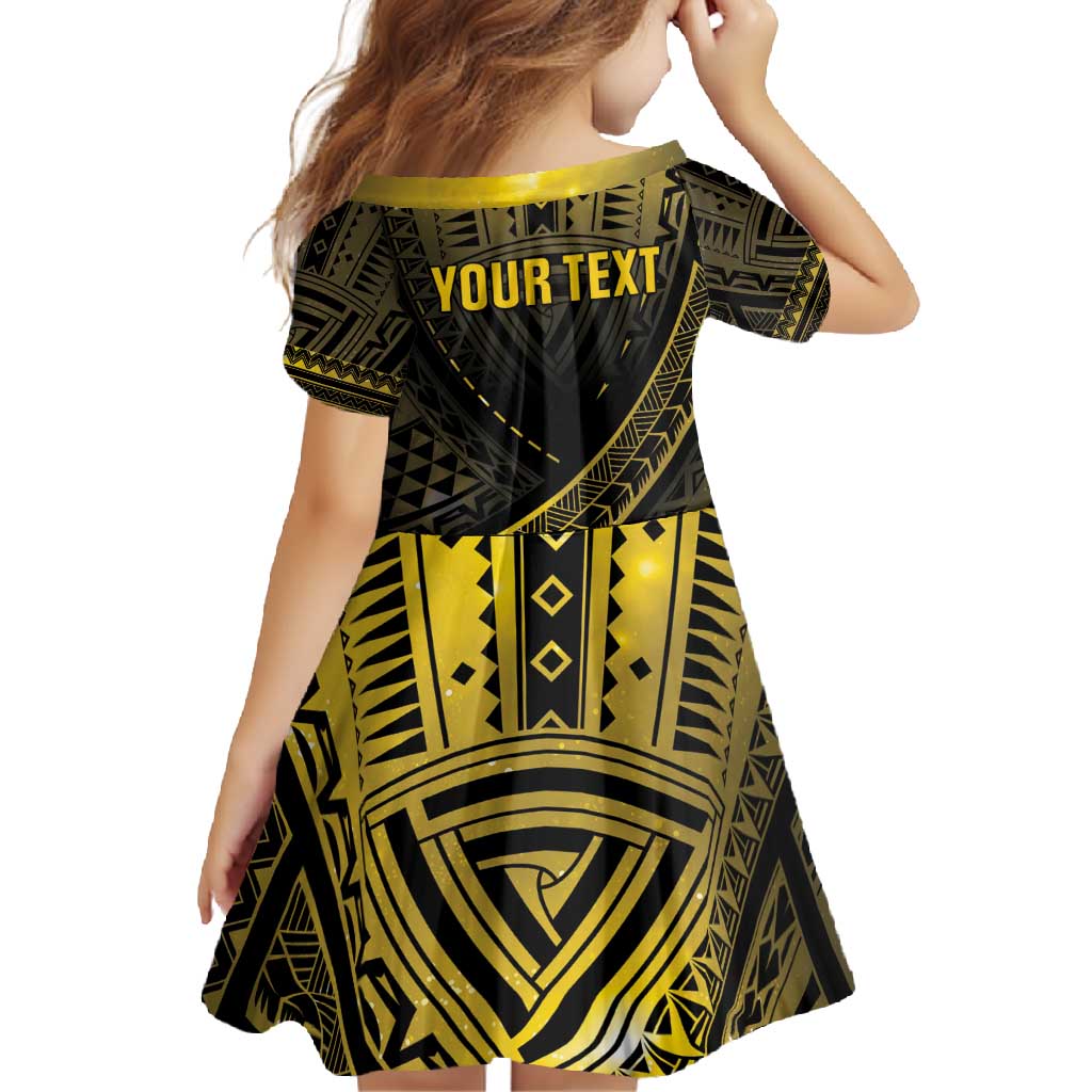 Personalised Polynesia Childhood Cancer Awareness Family Matching Long Sleeve Bodycon Dress and Hawaiian Shirt You Are Stronger Than Cancer LT05 - Polynesian Pride