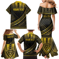 Personalised Polynesia Childhood Cancer Awareness Family Matching Mermaid Dress and Hawaiian Shirt You Are Stronger Than Cancer LT05 - Polynesian Pride