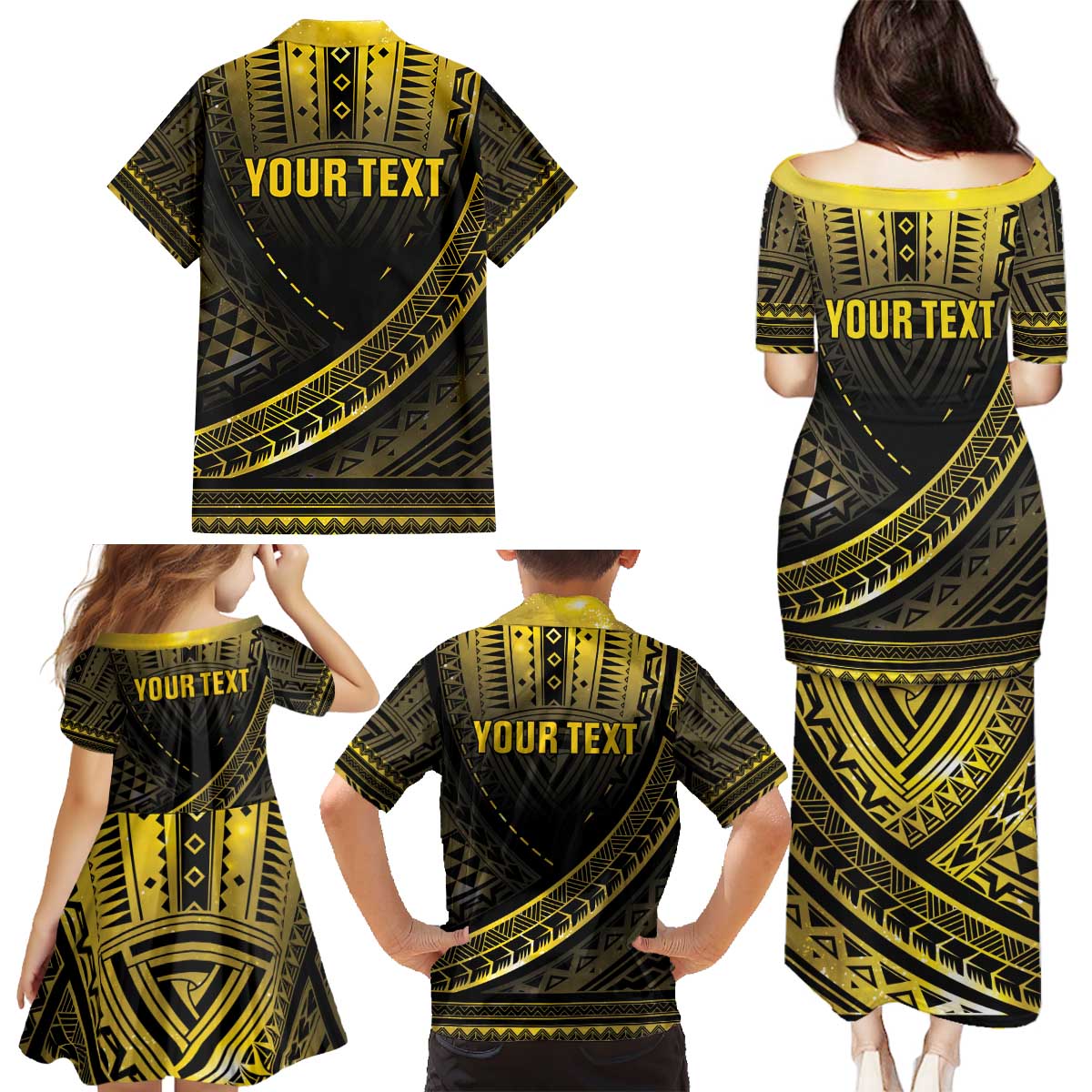 Personalised Polynesia Childhood Cancer Awareness Family Matching Puletasi and Hawaiian Shirt You Are Stronger Than Cancer LT05 - Polynesian Pride