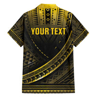 Personalised Polynesia Childhood Cancer Awareness Family Matching Short Sleeve Bodycon Dress and Hawaiian Shirt You Are Stronger Than Cancer LT05 - Polynesian Pride