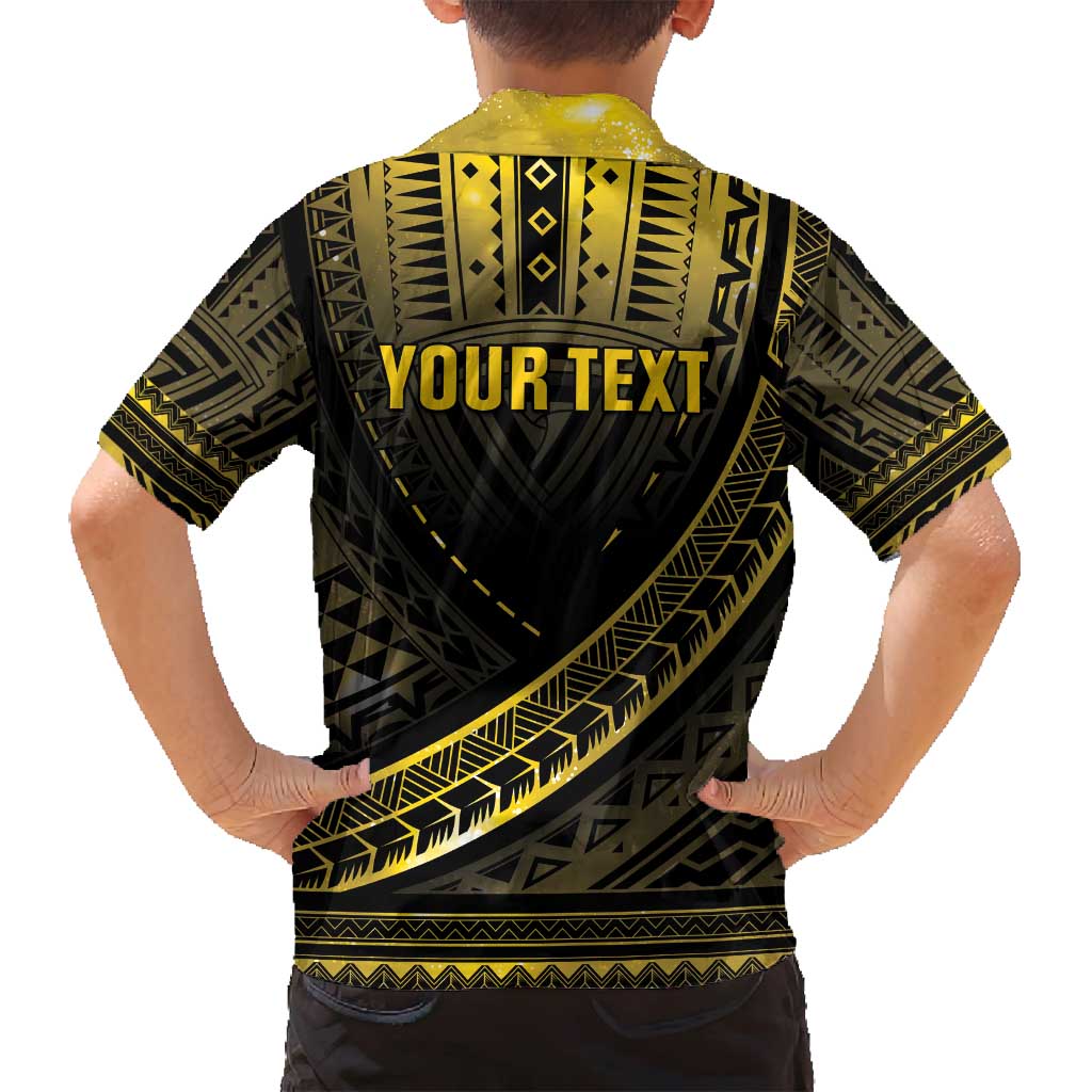 Personalised Polynesia Childhood Cancer Awareness Family Matching Summer Maxi Dress and Hawaiian Shirt You Are Stronger Than Cancer LT05 - Polynesian Pride