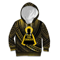 Personalised Polynesia Childhood Cancer Awareness Kid Hoodie You Are Stronger Than Cancer LT05 Hoodie Black - Polynesian Pride
