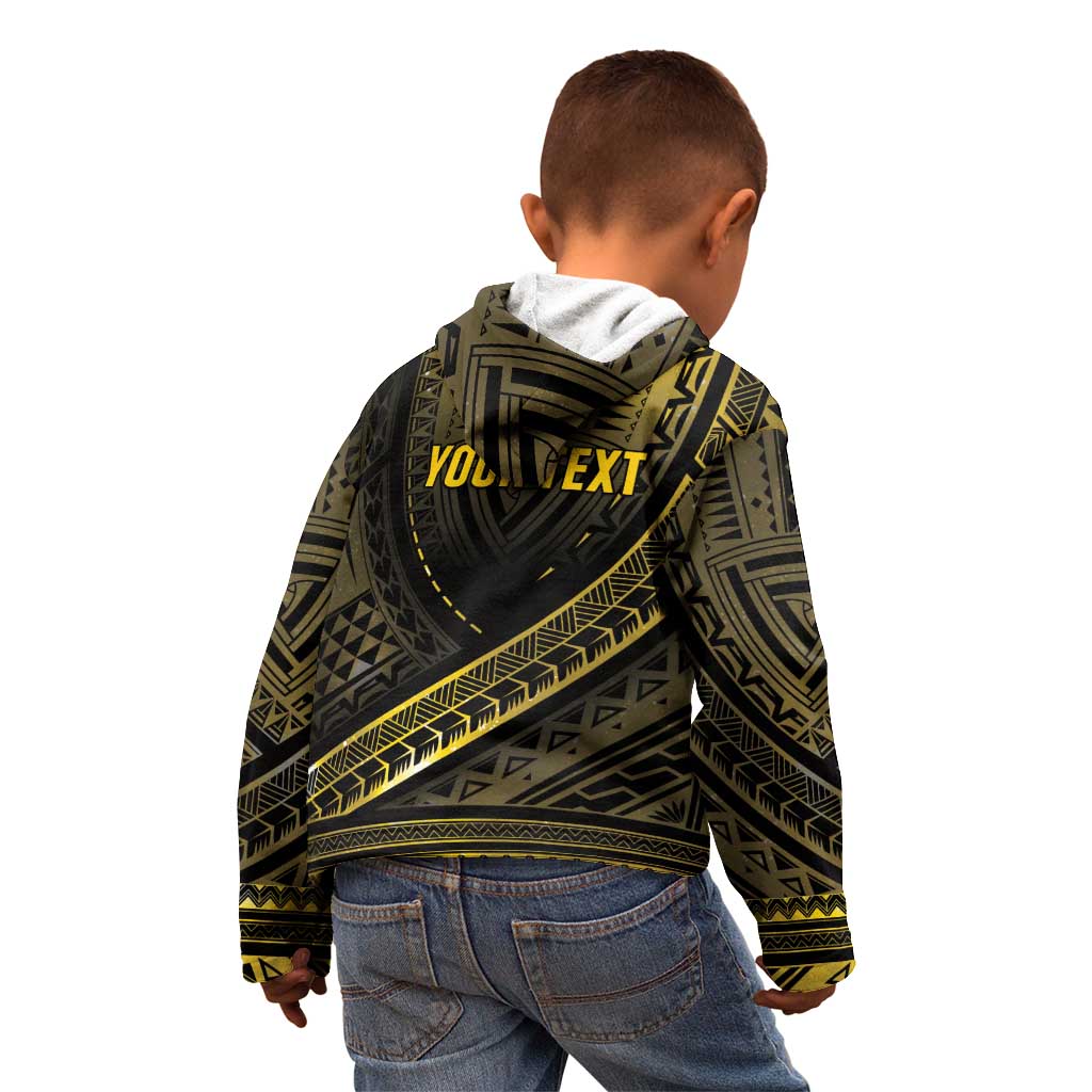 Personalised Polynesia Childhood Cancer Awareness Kid Hoodie You Are Stronger Than Cancer LT05 - Polynesian Pride