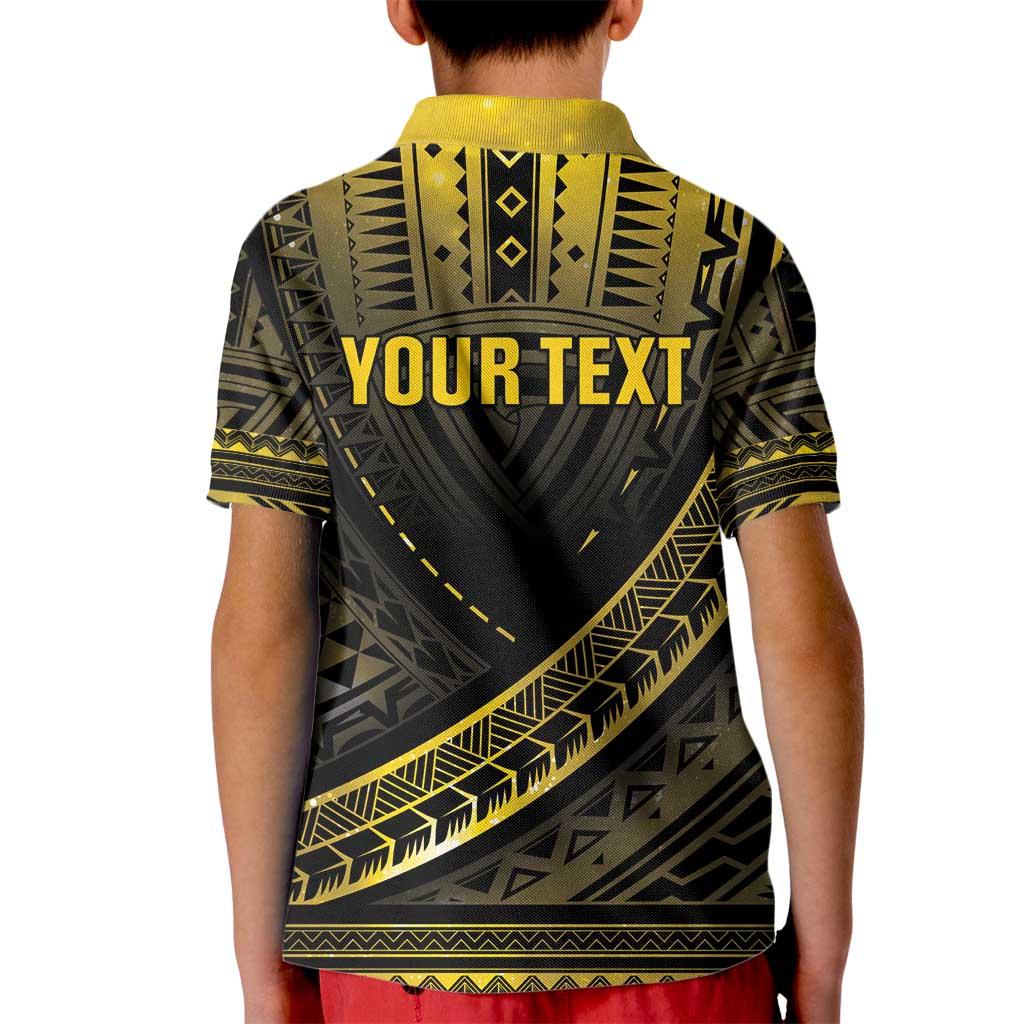 Personalised Polynesia Childhood Cancer Awareness Kid Polo Shirt You Are Stronger Than Cancer LT05 - Polynesian Pride