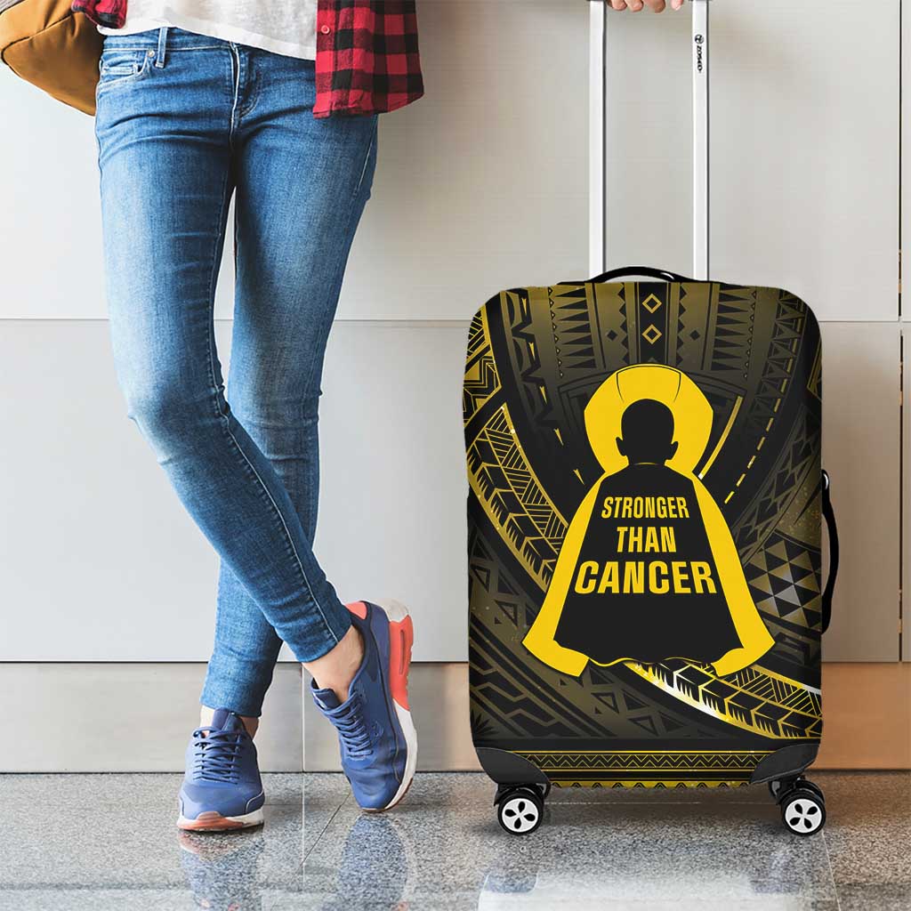 Polynesia Childhood Cancer Awareness Luggage Cover You Are Stronger Than Cancer LT05 - Polynesian Pride