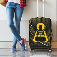 Polynesia Childhood Cancer Awareness Luggage Cover You Are Stronger Than Cancer LT05 - Polynesian Pride