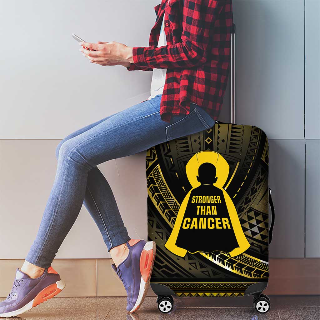 Polynesia Childhood Cancer Awareness Luggage Cover You Are Stronger Than Cancer LT05 - Polynesian Pride