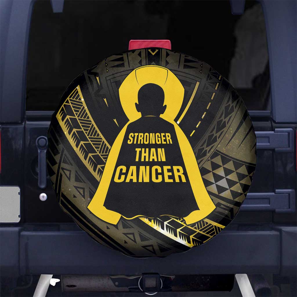 Polynesia Childhood Cancer Awareness Spare Tire Cover You Are Stronger Than Cancer LT05 - Polynesian Pride