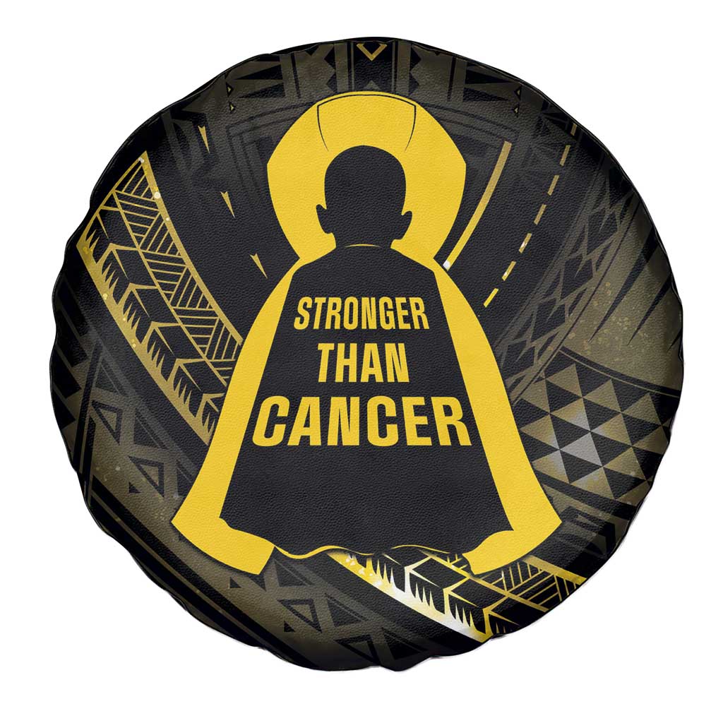 Polynesia Childhood Cancer Awareness Spare Tire Cover You Are Stronger Than Cancer LT05 - Polynesian Pride