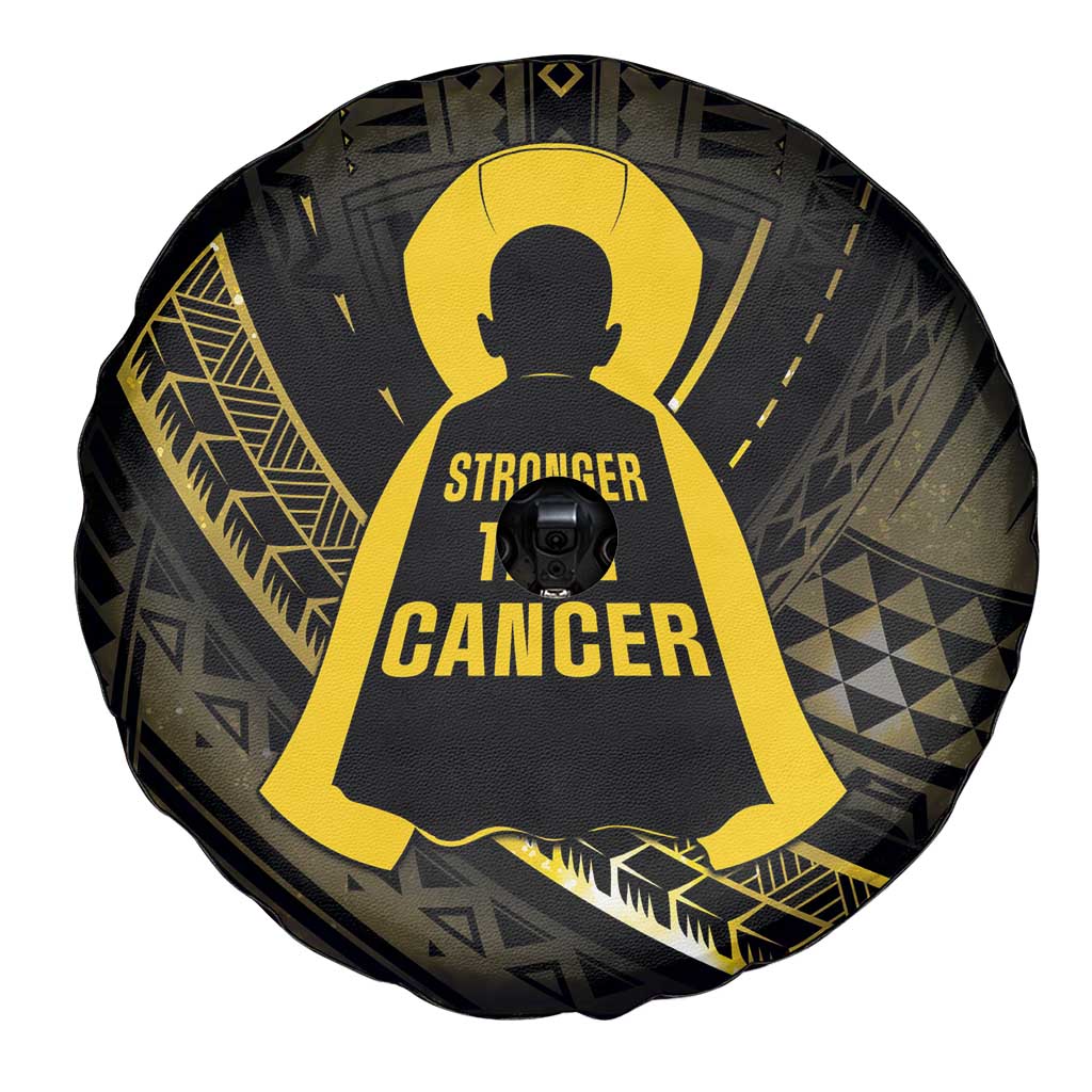 Polynesia Childhood Cancer Awareness Spare Tire Cover You Are Stronger Than Cancer LT05 - Polynesian Pride