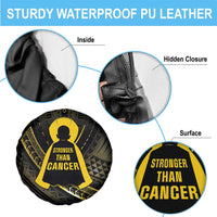Polynesia Childhood Cancer Awareness Spare Tire Cover You Are Stronger Than Cancer LT05 - Polynesian Pride