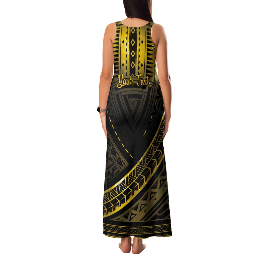 Personalised Polynesia Childhood Cancer Awareness Tank Maxi Dress You Are Stronger Than Cancer LT05 - Polynesian Pride