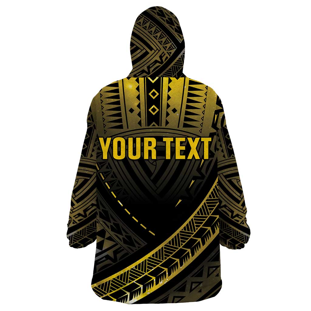 Personalised Polynesia Childhood Cancer Awareness Wearable Blanket Hoodie You Are Stronger Than Cancer LT05 - Polynesian Pride