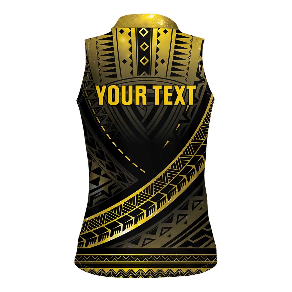 Personalised Polynesia Childhood Cancer Awareness Women Sleeveless Polo Shirt You Are Stronger Than Cancer LT05 - Polynesian Pride