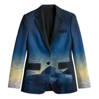 New Zealand Matariki Blazer Maori Waka With Silver Fern LT05 Unisex Navy - Polynesian Pride