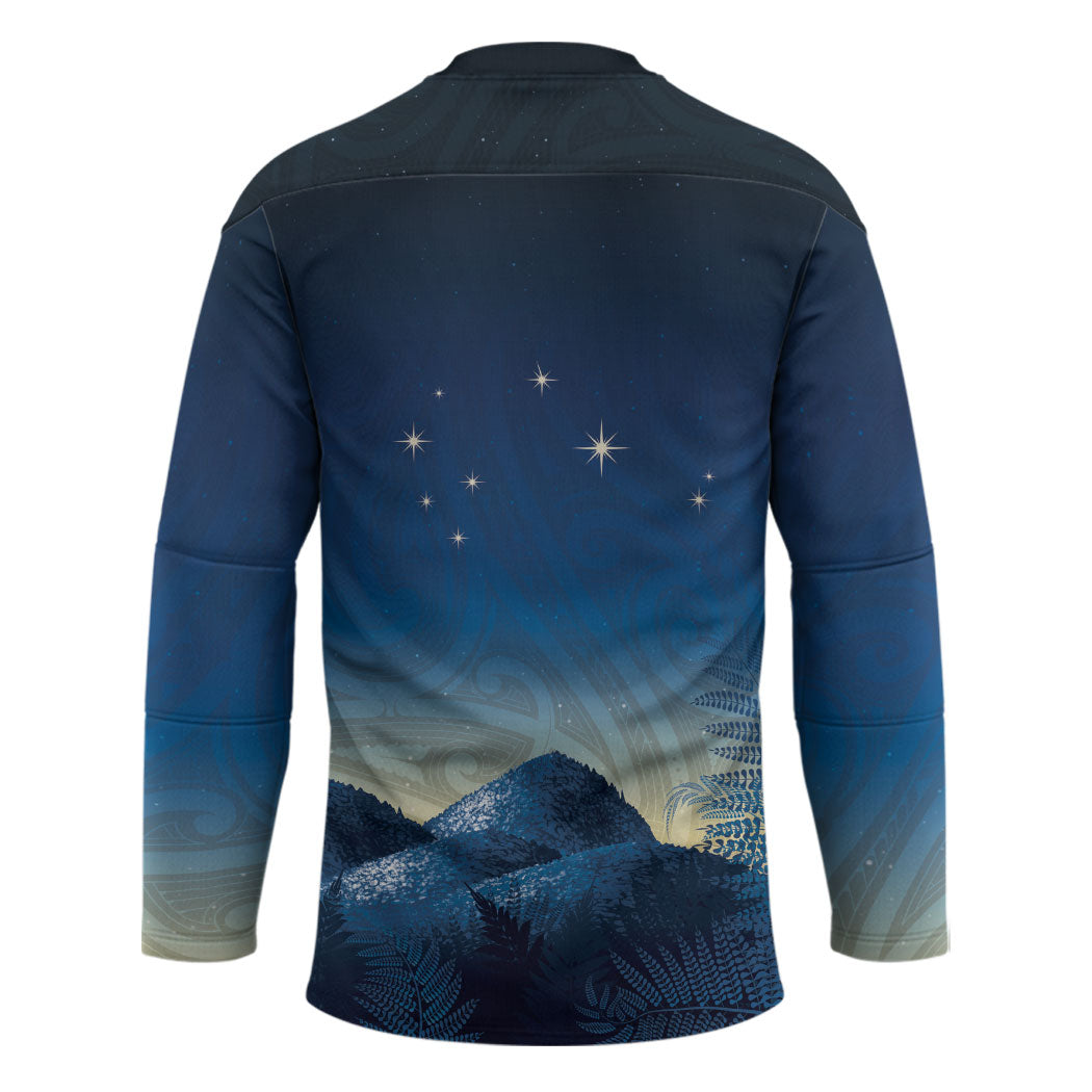 New Zealand Matariki Hockey Jersey Maori Waka With Silver Fern LT05 - Polynesian Pride