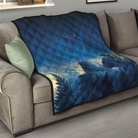 New Zealand Matariki Quilt Maori Waka With Silver Fern LT05 - Polynesian Pride