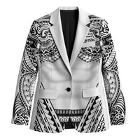 Polynesian Tattoo Inspired Cosplay Costume Blazer Tribal Warrior White LT05 Unisex White - Polynesian Pride