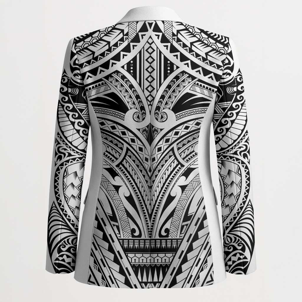 Polynesian Tattoo Inspired Cosplay Costume Blazer Tribal Warrior White LT05 - Polynesian Pride