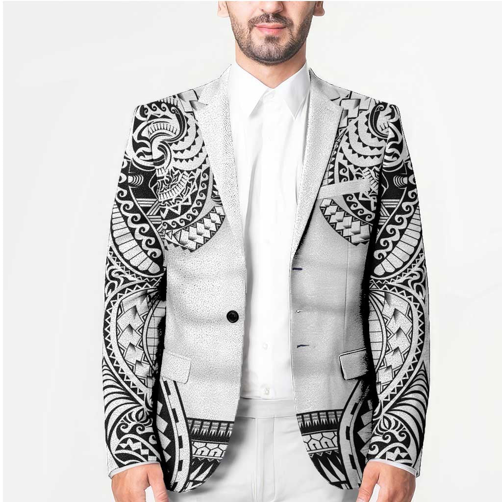 Polynesian Tattoo Inspired Cosplay Costume Blazer Tribal Warrior White LT05 - Polynesian Pride