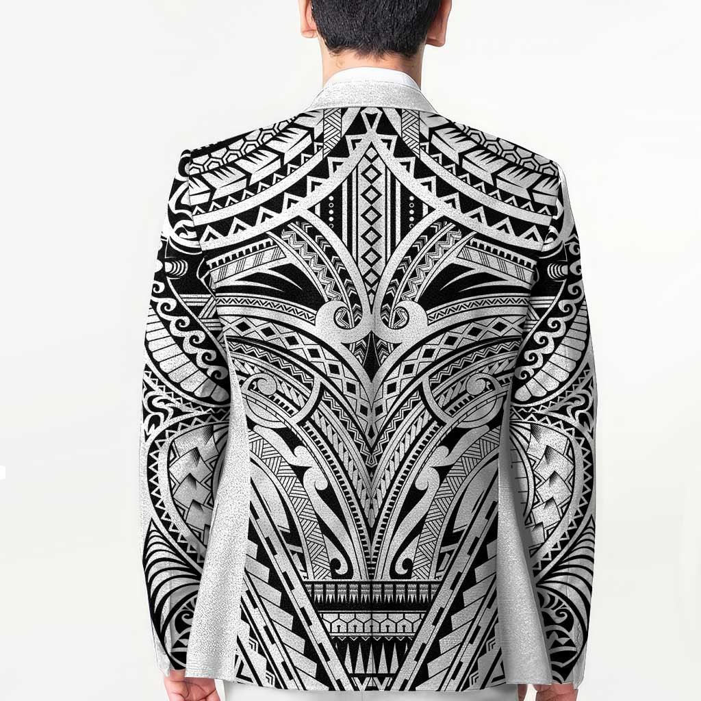 Polynesian Tattoo Inspired Cosplay Costume Blazer Tribal Warrior White LT05 - Polynesian Pride