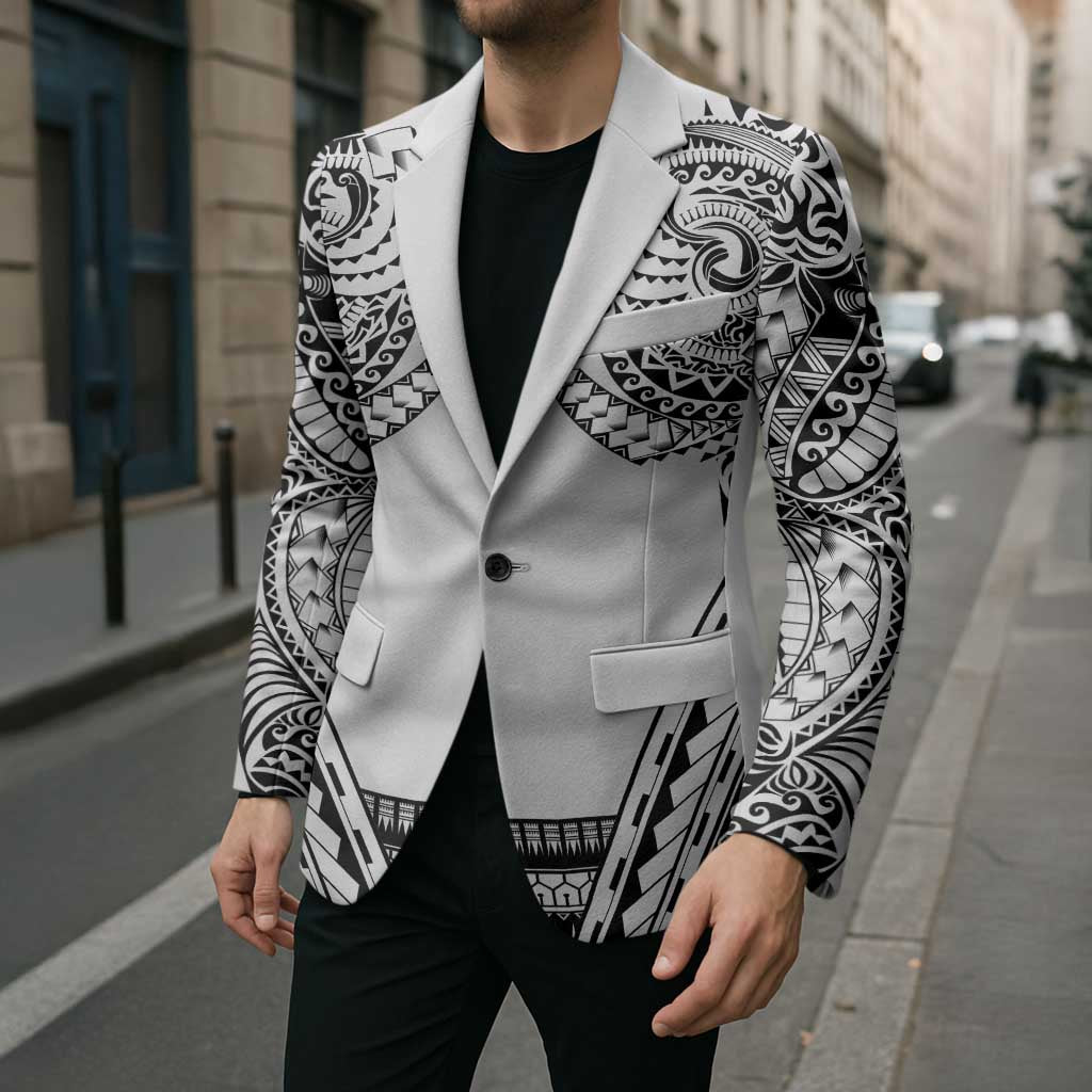 Polynesian Tattoo Inspired Cosplay Costume Blazer Tribal Warrior White LT05 - Polynesian Pride