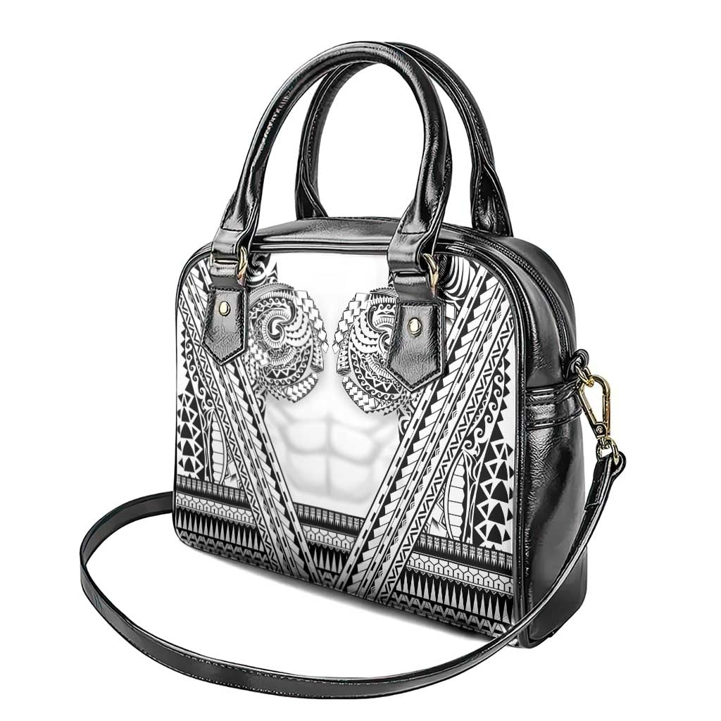 Polynesian Tattoo Inspired Cosplay Costume Shoulder Handbag Tribal Warrior White - Polynesian Pride