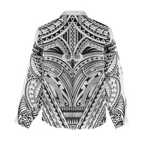Polynesian Tattoo Inspired Cosplay Costume Women Casual Shirt Tribal Warrior White LT05 - Polynesian Pride