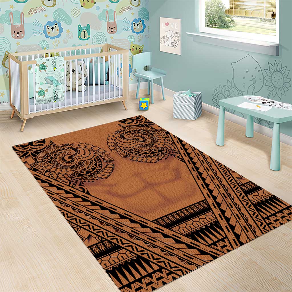 Polynesian Tattoo Inspired Cosplay Costume Area Rug Tribal Warrior - Polynesian Pride