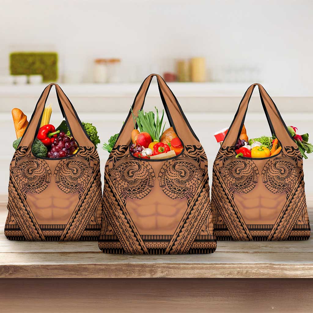 Polynesian Tattoo Inspired Cosplay Costume Grocery Bag Tribal Warrior - Polynesian Pride