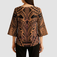 Polynesian Tattoo Inspired Cosplay Costume Kimono Sleeve Blouse Tribal Warrior - Polynesian Pride