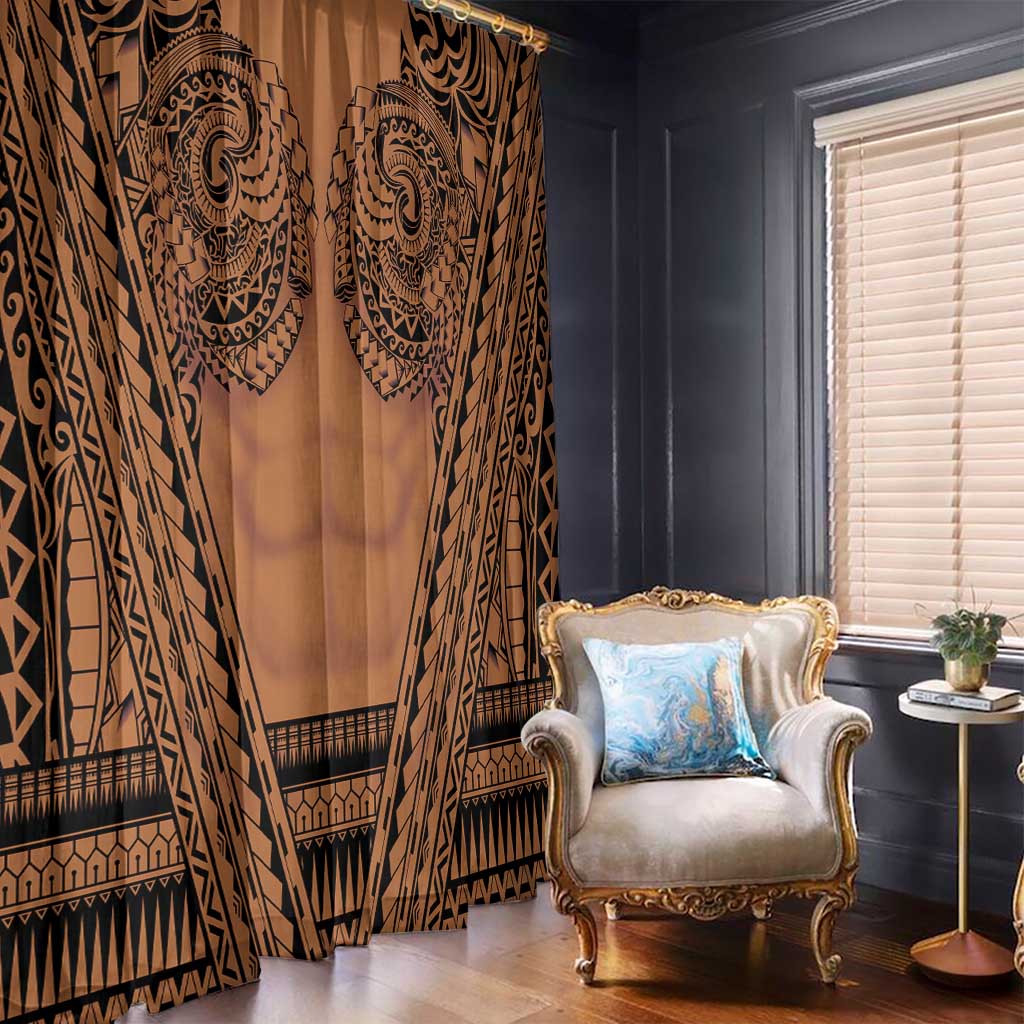 Polynesian Tattoo Inspired Cosplay Costume Window Curtain Tribal Warrior - Polynesian Pride