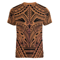 Polynesian Tattoo Inspired Cosplay Costume Women V-Neck T-Shirt Tribal Warrior LT05 - Polynesian Pride