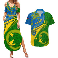 malampa-day-couples-matching-summer-maxi-dress-and-hawaiian-shirt-sand-drawing-vanuatuan-pattern