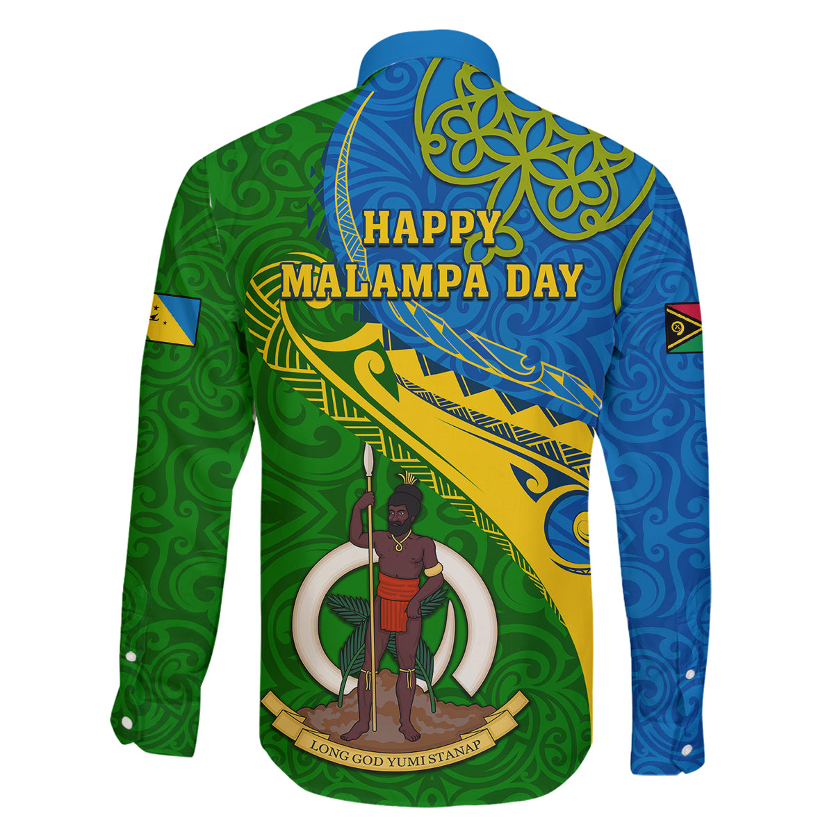Malampa Day Family Matching Off Shoulder Maxi Dress and Hawaiian Shirt Sand Drawing Vanuatuan Pattern LT05 - Polynesian Pride