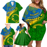Malampa Day Family Matching Off Shoulder Short Dress and Hawaiian Shirt Sand Drawing Vanuatuan Pattern LT05 - Polynesian Pride