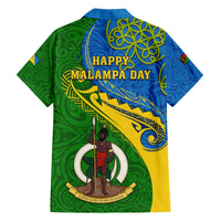 Malampa Day Family Matching Off Shoulder Short Dress and Hawaiian Shirt Sand Drawing Vanuatuan Pattern LT05 - Polynesian Pride