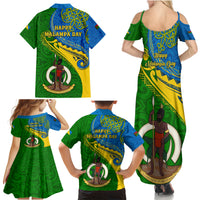 Malampa Day Family Matching Summer Maxi Dress and Hawaiian Shirt Sand Drawing Vanuatuan Pattern LT05 - Polynesian Pride