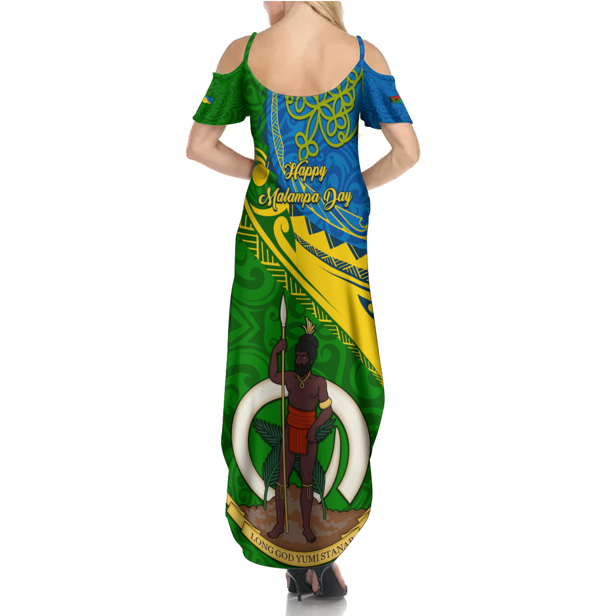 Malampa Day Family Matching Summer Maxi Dress and Hawaiian Shirt Sand Drawing Vanuatuan Pattern LT05 - Polynesian Pride