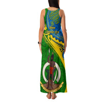 Malampa Day Family Matching Tank Maxi Dress and Hawaiian Shirt Sand Drawing Vanuatuan Pattern LT05 - Polynesian Pride