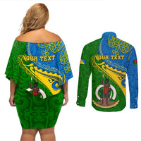 personalized-malampa-day-couples-matching-off-shoulder-short-dress-and-long-sleeve-button-shirts-sand-drawing-vanuatuan-pattern