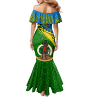 Personalized Malampa Day Family Matching Mermaid Dress and Hawaiian Shirt Sand Drawing Vanuatuan Pattern LT05 - Polynesian Pride