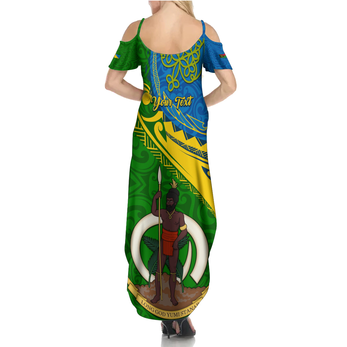 Personalized Malampa Day Family Matching Summer Maxi Dress and Hawaiian Shirt Sand Drawing Vanuatuan Pattern LT05 - Polynesian Pride