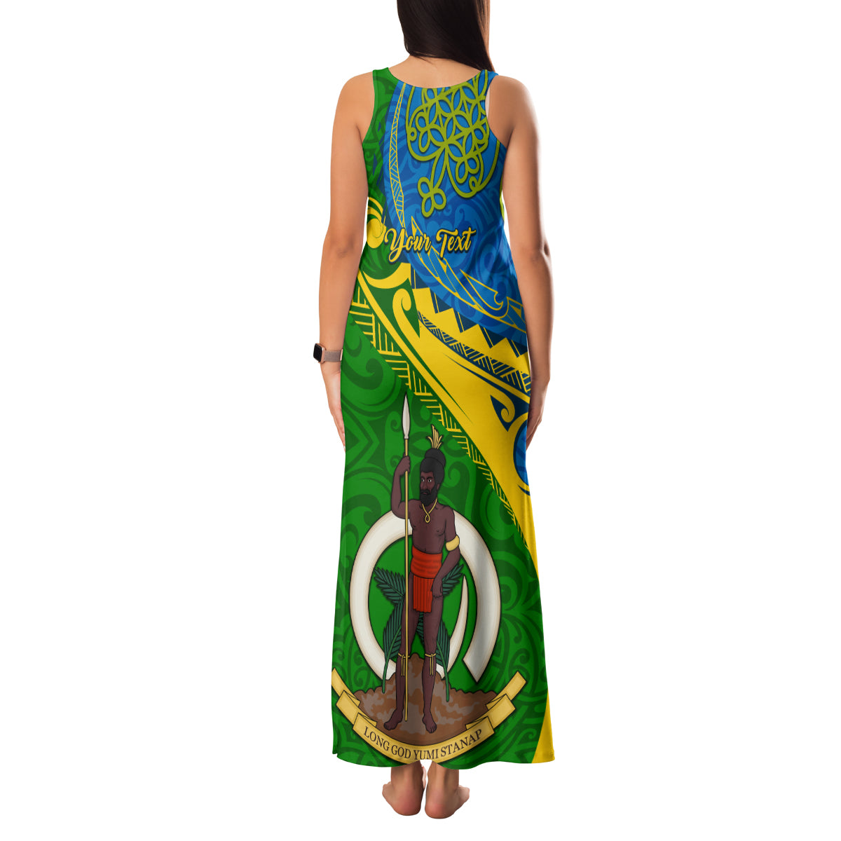 Personalized Malampa Day Family Matching Tank Maxi Dress and Hawaiian Shirt Sand Drawing Vanuatuan Pattern LT05 - Polynesian Pride