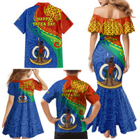 Tafea Day Family Matching Mermaid Dress and Hawaiian Shirt Sand Drawing Vanuatuan Pattern LT05 - Polynesian Pride
