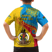 Torba Day Family Matching Long Sleeve Bodycon Dress and Hawaiian Shirt Sand Drawing Vanuatuan Pattern LT05 - Polynesian Pride