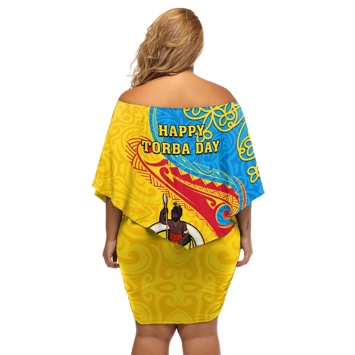 torba-day-off-shoulder-short-dress-sand-drawing-vanuatuan-pattern