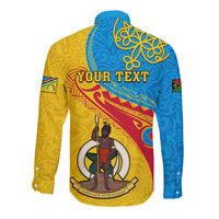 personalized-torba-day-long-sleeve-button-shirt-sand-drawing-vanuatuan-pattern