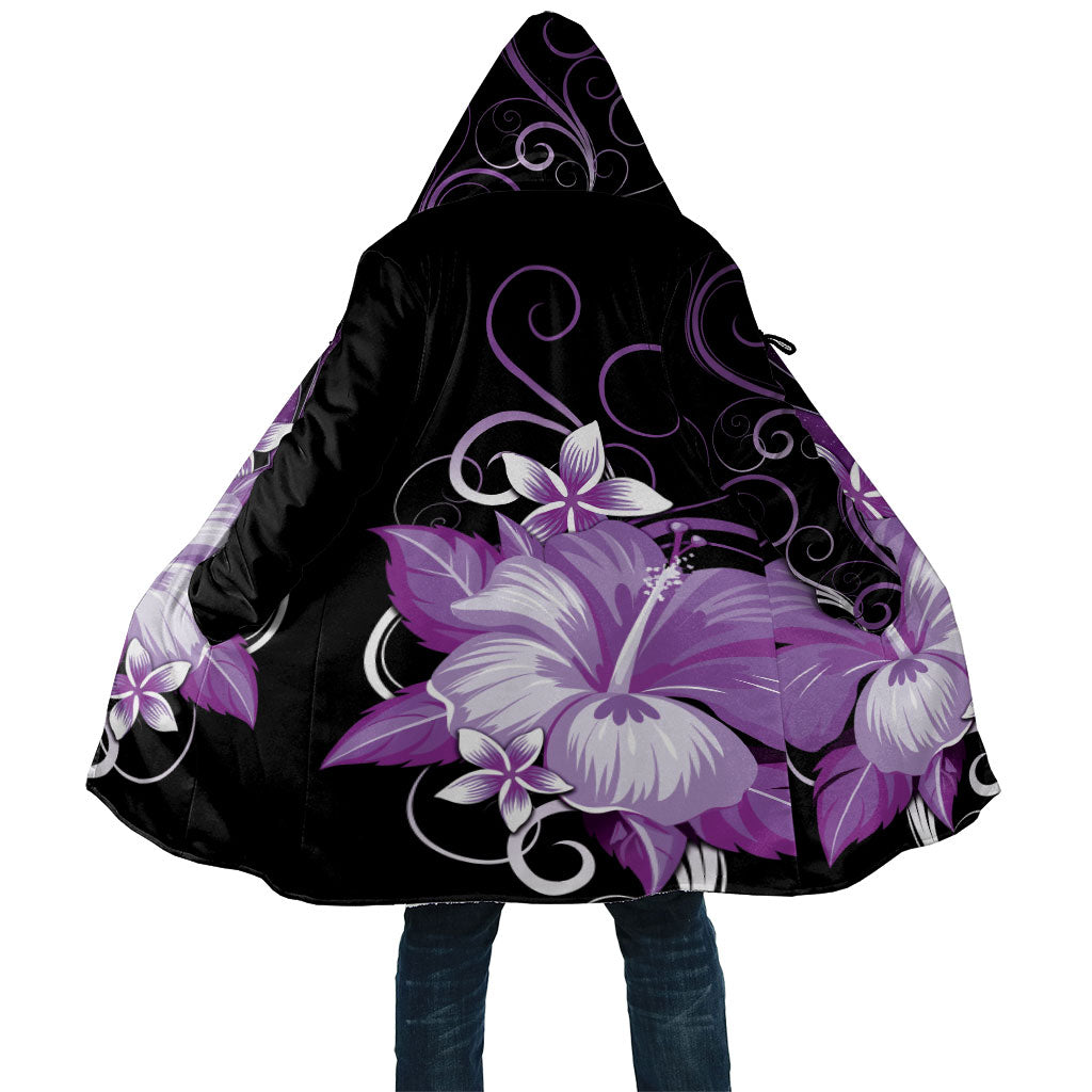 Hawaii Makahiki Kanaka Maoli Cloak Purple Hibiscus Floral Vibes LT05 Unisex Purple - Polynesian Pride